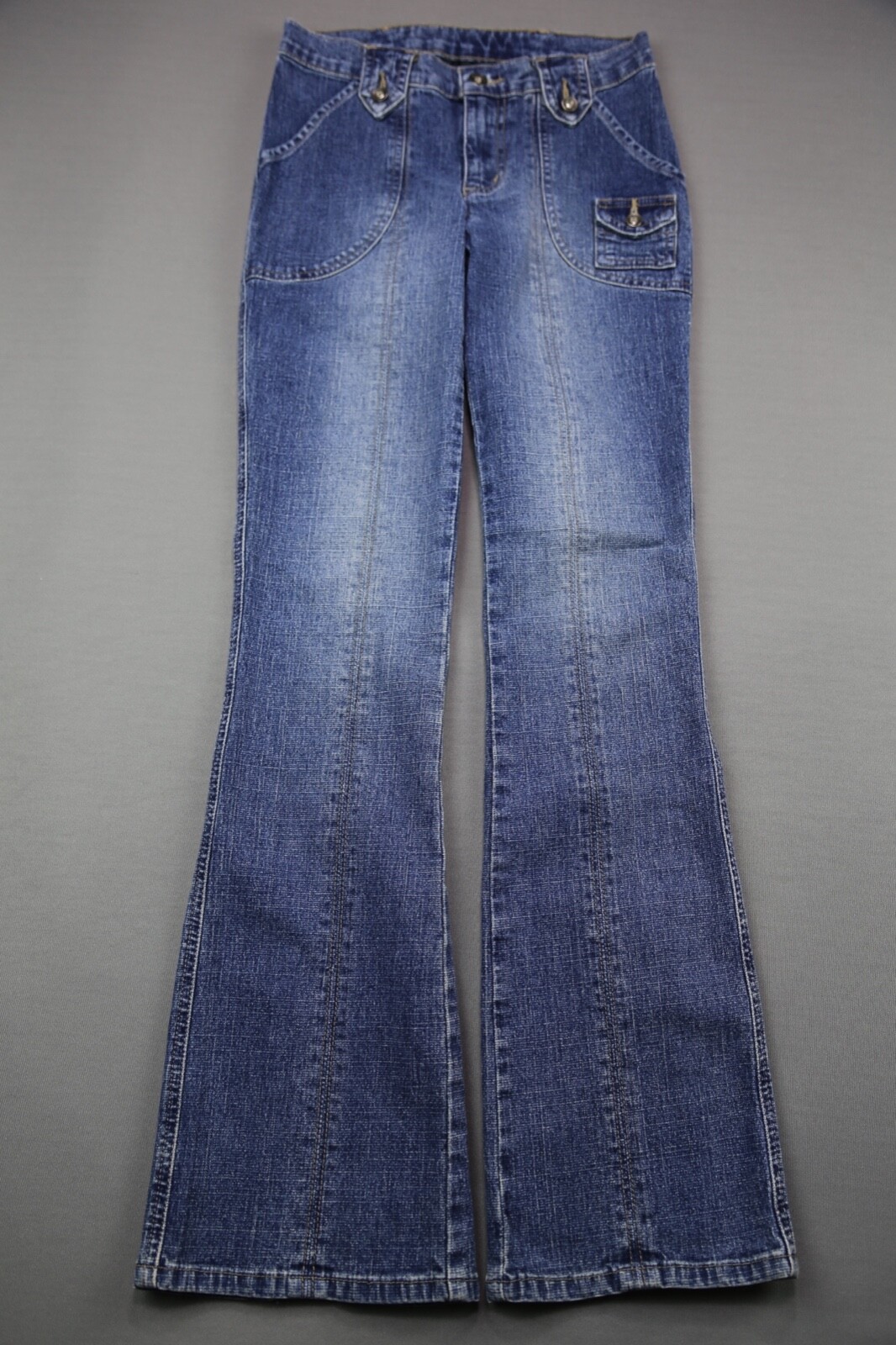 Vintage Womens DKNY Jeans Boot Cut Split Leg Mid Rise Size 0 (27x30)