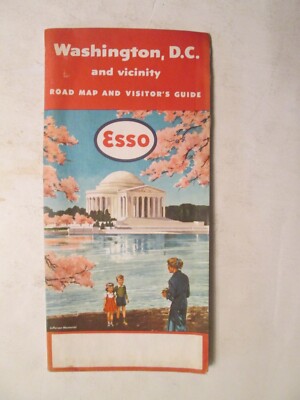Esso Road Map of Washington D.C. 1955