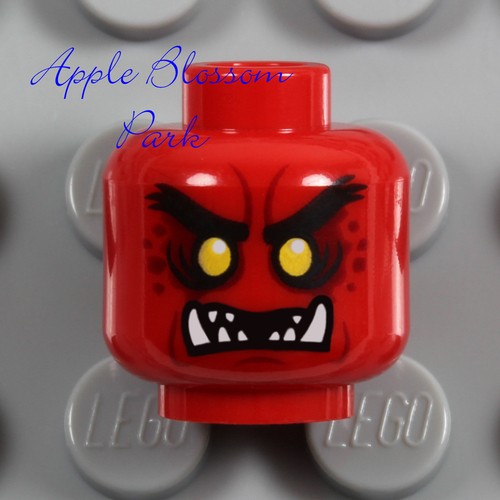 NEU LEGO rotes MONSTER MINIFIGURENKOPF - Halloween Alien Devil Demon Nexo Ritter Reißzähne - Bild 4 von 12