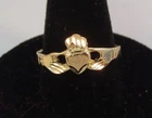 SIZE 1-13 14KT GOLD PLATED CLADDAGH IRISH CELTIC WEDDING BABY THUMB PINKY RING
