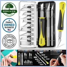 16-Piece Craft Knife Set with Blades Precision Hobby Art Carving Tools