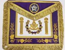 GRAND LODGE MASONIC HAND EMBROIDERED APRON WITH FREE SHIPPING