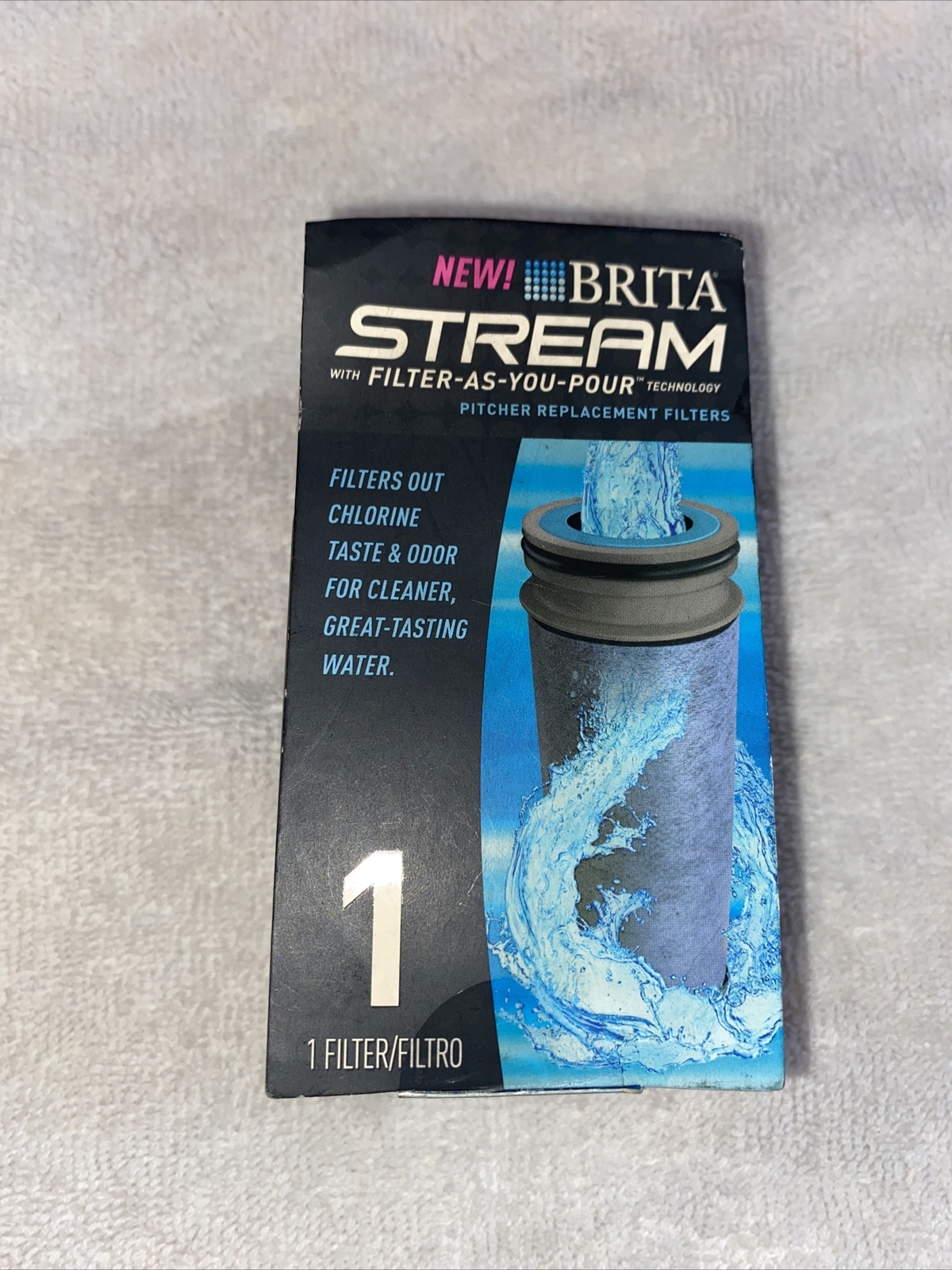 BRITA STREAM Filter As You Pour Pitcher Replacement Cartridge 1 Count NEW SEALED
