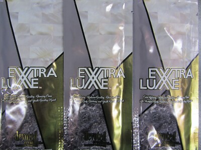 4 PACKETS DEVOTED CREATIONS EXTRA LUXE DARK BRONZER COLOR REFINE TANNING LOTION