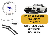 WIPER BLADES FOR FIAT ABARTH 124 SPIDER 2016-2022 Type 348