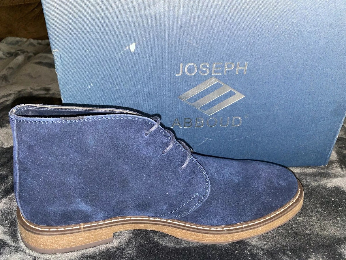 Joseph Abboud Mens Sz 11 Chukka Shoe Navy Suede NWT | eBay