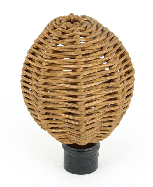Sphere Rattan Finial for 11/2" Iron Rod Drapery, Curtain Rod New eBay