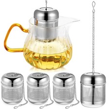  4pcs Tea Infuser Stainless Steel Tea Infuser Tea Steeping Basket Teapot Filter