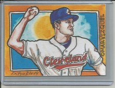 2014 OMAR VIZQUEL TBJ  1/10 ORIGINAL PRINT ART SKETCH CARD ARTIST SIGNED