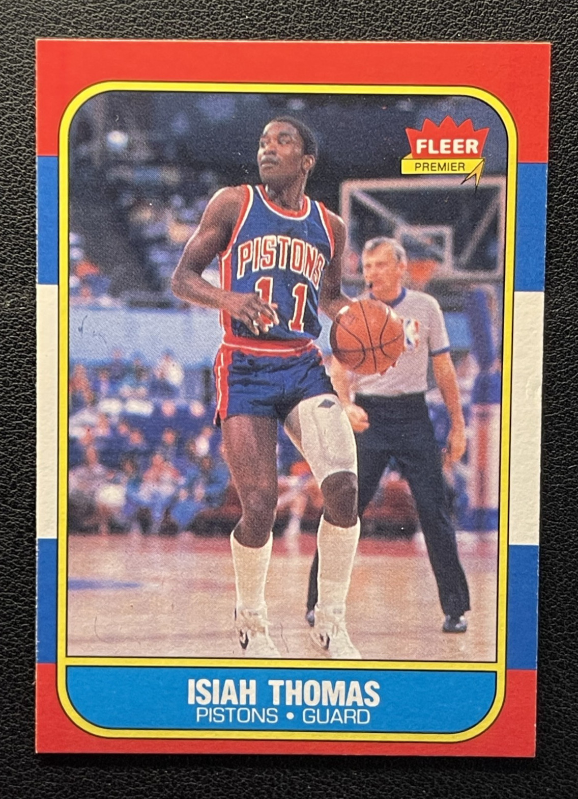 1986-87 Fleer - Isiah Thomas #109 (Rookie Card) card great shapeDetroit Pistons