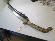 OLD BIRD HEAD TACHI JAPANESE SAMURAI SWORD & SCABBARD MATCHING MOUNTS SIGNED #12