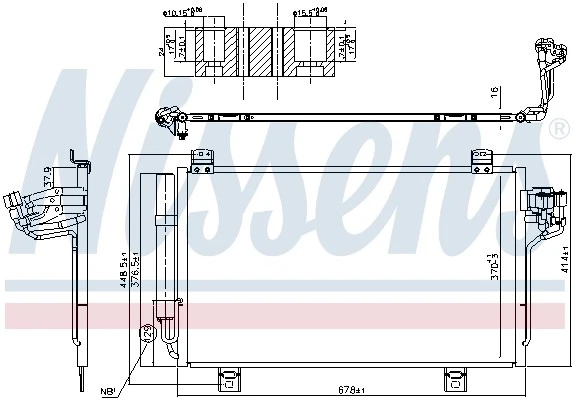 CONDENSER AIR CONDITIONING 940775 FOR MAZDA S5Y5/S5Y9/S5Y7/S5Y2/S5Y8/S5Y6 1.5L - Image 2 of 4