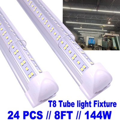 24Pack 8FT LED Tube Light 8 FOOT 144w LED Shop Garage Warehouse Light Fixture