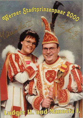 Autogramm Werner Prinzenpaar 2000 Ludger II. und Manuela I. (121961)