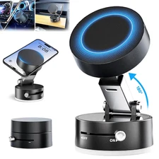 Electric Vacuum Magnetic Suction Car/Gym/Home Phone Mount 360° Phone Holder