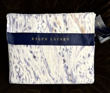  500 Ralph Lauren Lorelai Paisley Sateen King Duvet Cover Periwinkle