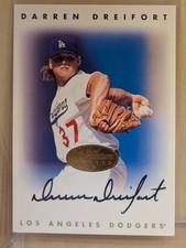 1996 Leaf Signature GOLD AUTO  Darren Dreifort Dodgers RARE ON CARD AUTOGRAPH