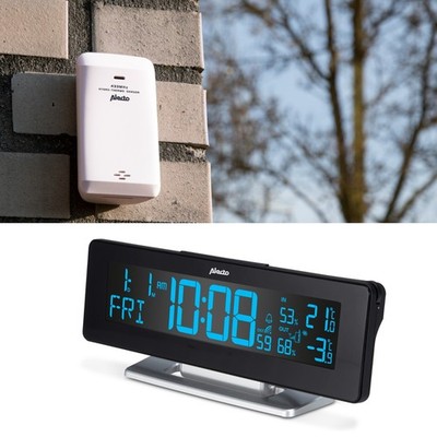 Alecto WS-2500 - Digitale wecker mit Wetterstation - Schwarz/Silber