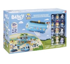 Bluey 3-IN-1 Transforming Plane Mega Playset Ultimate Family Trip 42 Pieces