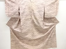 7490383: JAPANESE KIMONO / ANTIQUE HITOE KIMONO / SILK / TSUMUGI / WOVEN ASANOHA