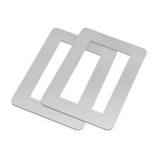 2Pcs Durable Plastic Light Switch Cover Stickers Silver Self Adhesive Wall Decor