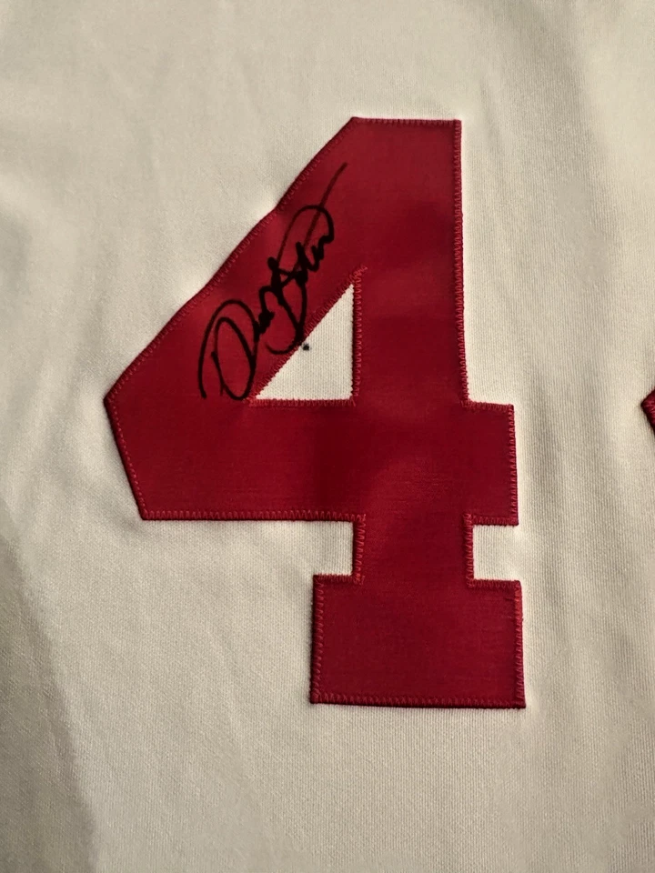 Camiseta usada jogo Throwback (1918) DREW SUTTON Boston Red Sox autografada/assinada - Imagem 3 de 4