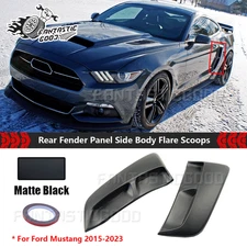 For Ford Mustang 15-2023 Matte Black V3 Rear Fender Panel Side Body Flare Scoops