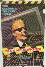 Max Headroom Guide To Life Promo Poster 1986 Rolled 23” X 35” Rare