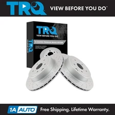 TRQ Rear Brake Rotors Set For 2015-2019 Subaru WRX 2021 WRX STI