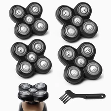 4-Pack Pro 5 Replacement Blade Refills for Freebirds Bald Head Shavers, Shaver R