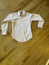 VTG 90s Arrow Brigade Pink Dress Shirt USA Prep Oxford Office Mens 15.5 32/33