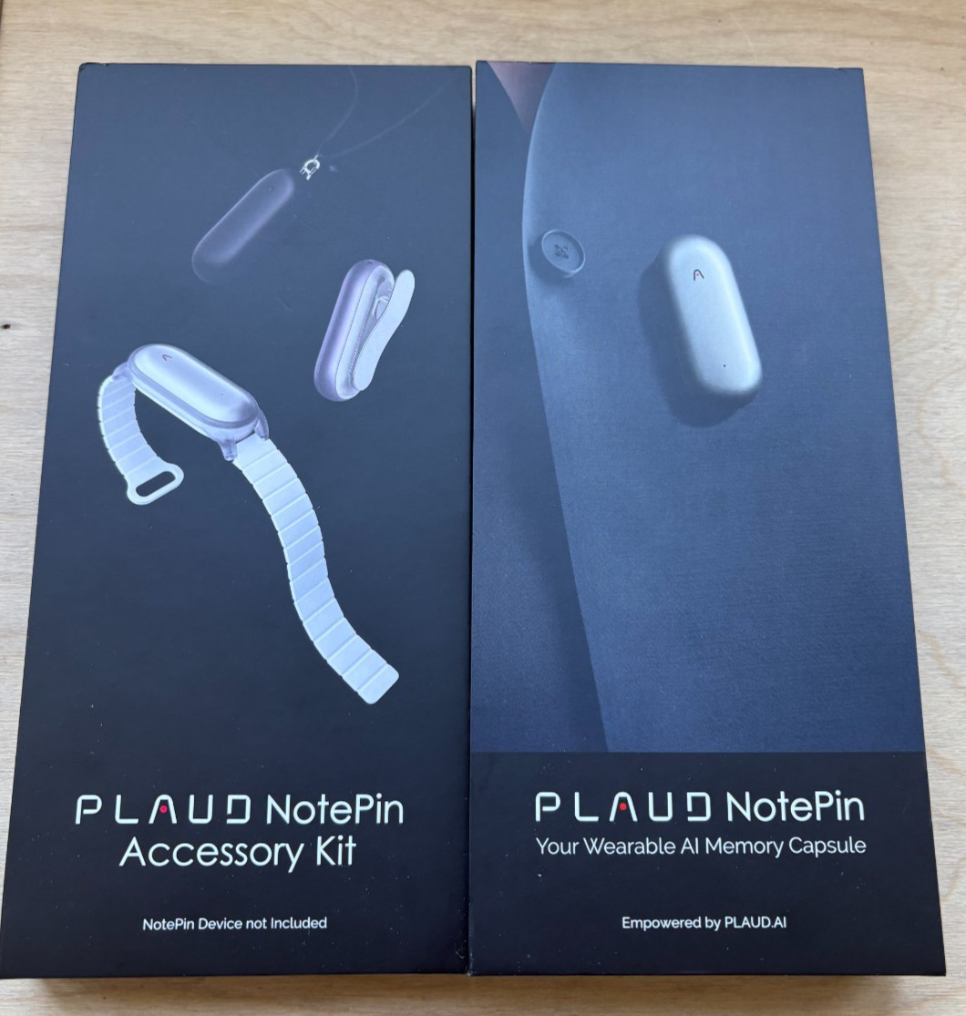 PLAUD NotePin Voice Recorder, App Control, AI Notetaker, Transcribe - 64Gb