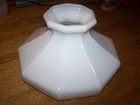 Antique Milk Glass 9 Sided 10" Aladdin,  Coleman Lamp Shade Excellent Condition