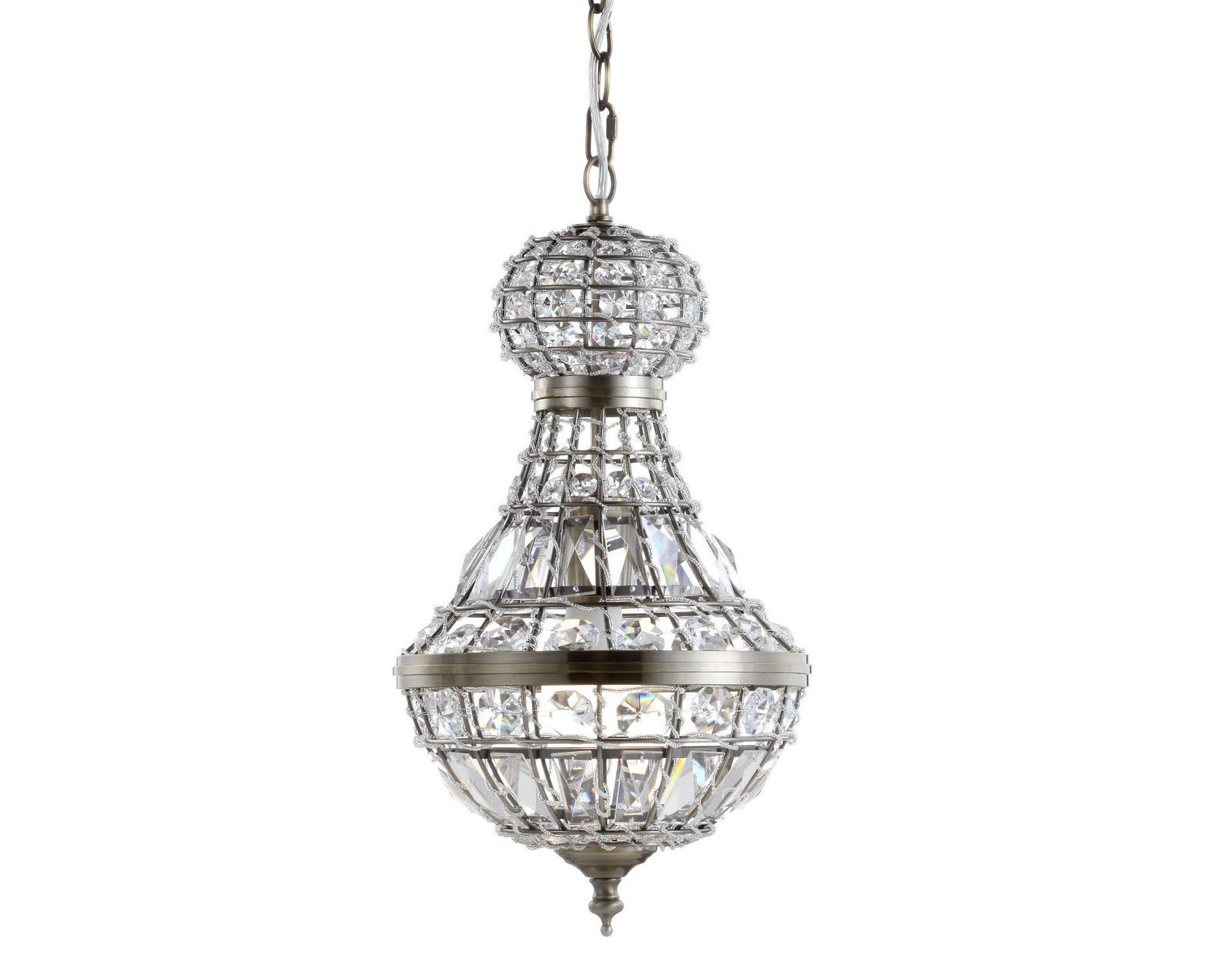 JONATHAN Y JYL6109 Regina 12W Brass LED Crystal Mini Light Fixture