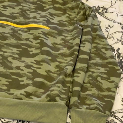 Epic Threads S Youth Camo Crewneck Sweater with Yellow Zipper Long Sleeve - Picture 6 of 7