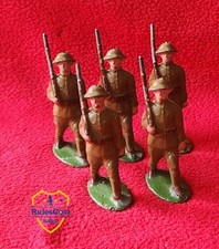 J.S.F. lead MARCHINING SET BRITISH ARMY SOLDIERS - 1950 Jouet Standard Francais