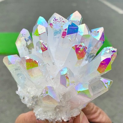 339G New Find Phantom Quartz Crystal Cluster Mineral Specimen Healing
