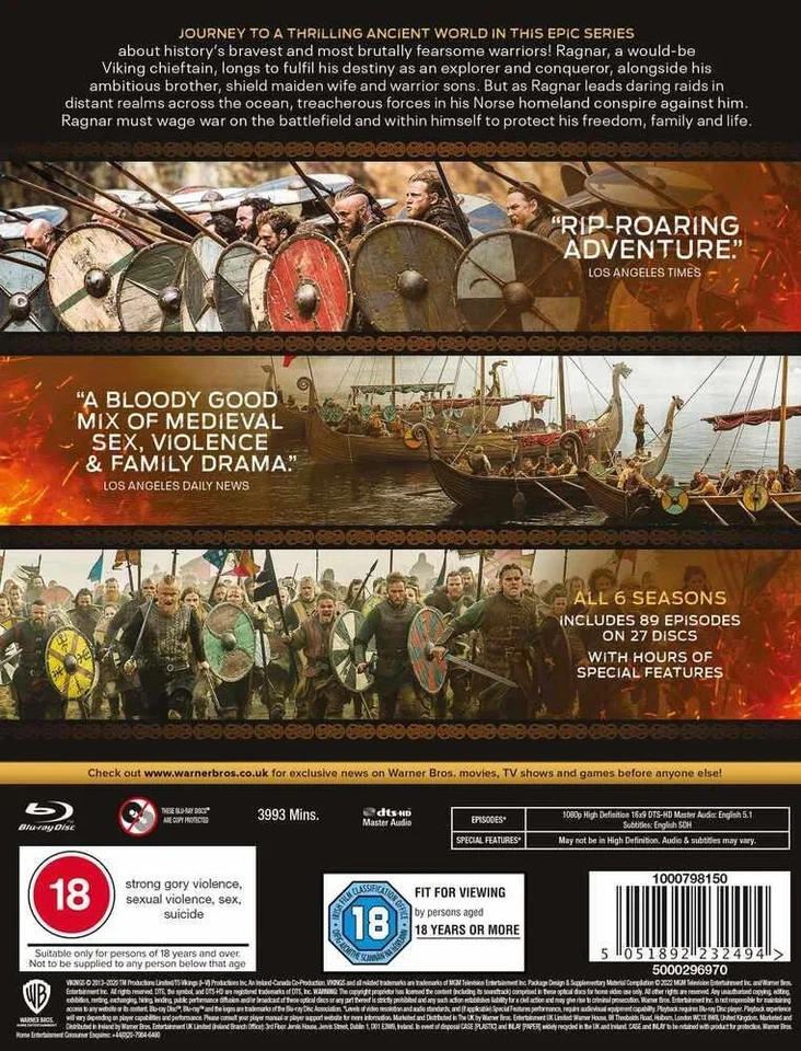 Vikings Seasons 1 to 6 Complete Collection Blu-Ray - Image 3 of 3