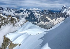 Wall Art "Climbing near the Aquille du Midi", French Alps A3 Print 