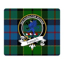 Forsyth Scottish Clan Crest Mouse Pad - Family Tartan Gift