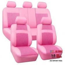 Car Seat Cover Full Set3d Breathable Mesh Seat Cover5mm Composite Pink