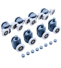 Set 8 Rotelle Ruote di Ricambio per Box Doccia Rulli Cuscinetti Porta Scorrevole