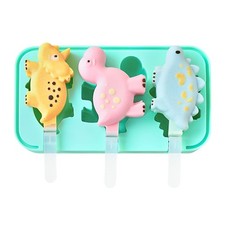 KAISHANE Dinosaur Silicone Popsicle Molds Ice Pop Molds Maker with BPA Free R...