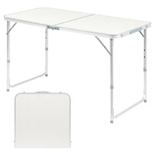 Aluminum Folding Table 4 ft Portable Indoor Outdoor Picnic Party Camping Tables