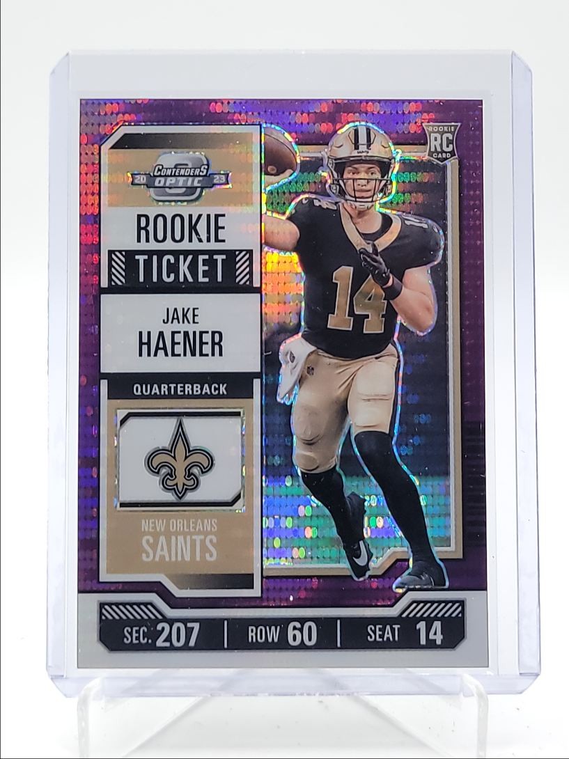 Jake Haener Panini Contenders Optic #71 Purple Pulsar
