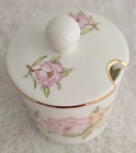 VINTAGE ROYAL STAFFORDSHIRE ENGLAND JAM JAR AZALEAS WITH LID BONE CHINA ENGLAND — photo 3