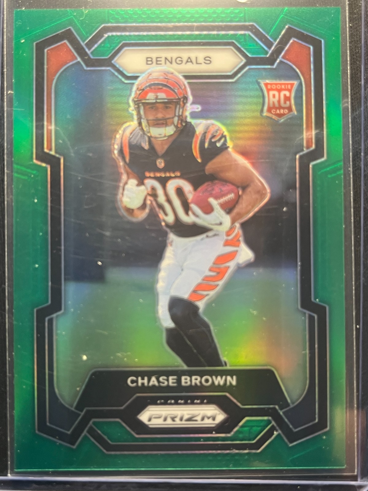 2023 Panini Prizm - Rookies Chase Brown #318 Green Prizm (RC)