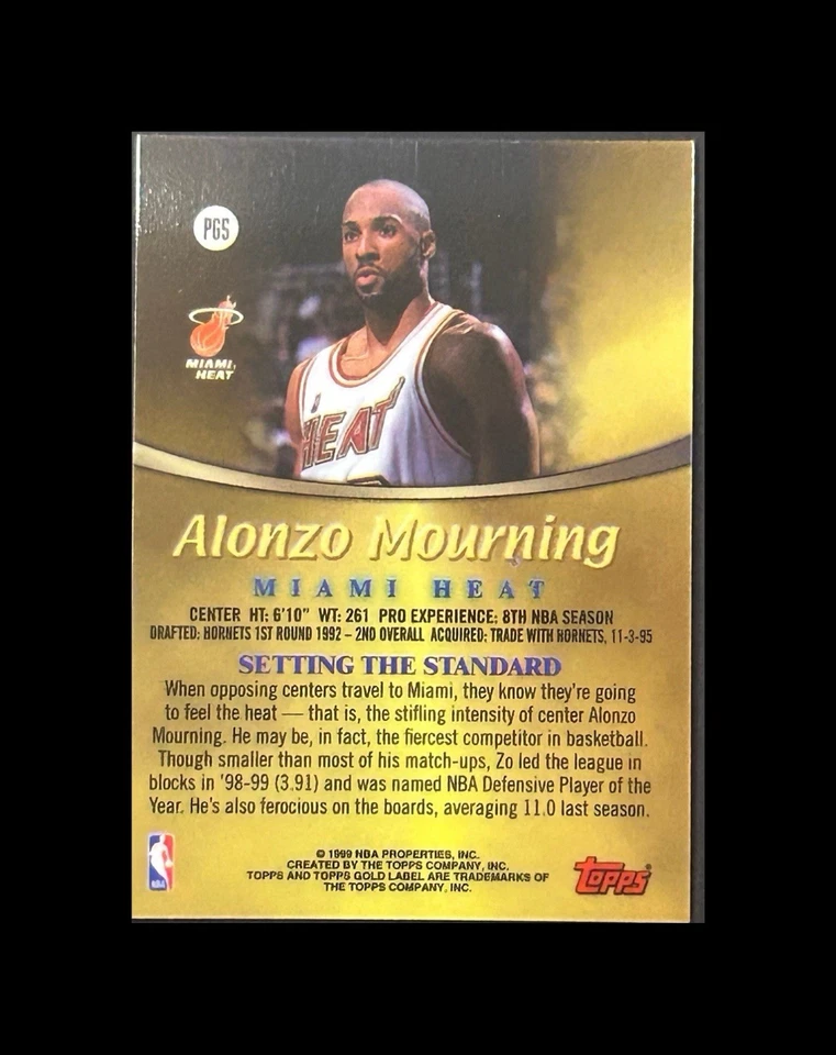 Gold Label #PG5 1999 refractor de luto Alonzo Prime Gold grado 10 corte/calidad💰 Foto 2 de 3