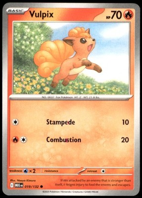 Vulpix 019/132 ME01: Mega Evolution Regular LP Pokemon TCG