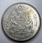 1959 Canadian Silver 50 Cents Half Dollar Coin N68